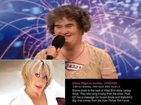 Britain's Got Talent Susan Boyle - Elaine Paige's ...