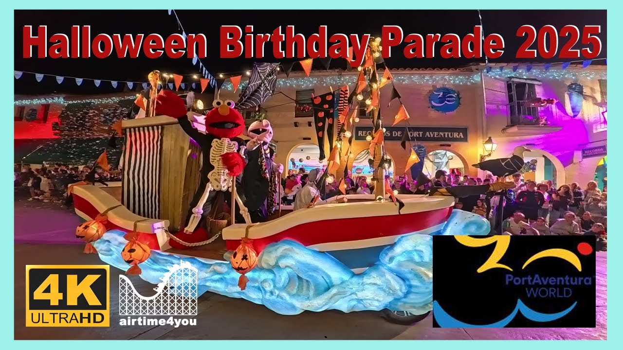 Port Aventura Halloween Birthday Parade: the monsters celebrate the 30th anniversary - 25.05.25 - 4K