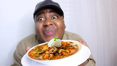 SHRIMP & CAJUN SAUSAGE GUMBO Mukbang..D&B Alleged ...