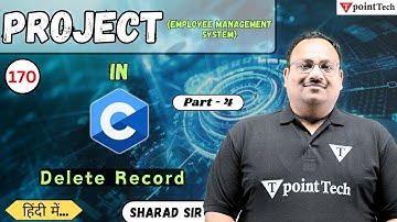 Employee Management System Part-4 | Delete Record | C Programming Projects | Tpoint Tech