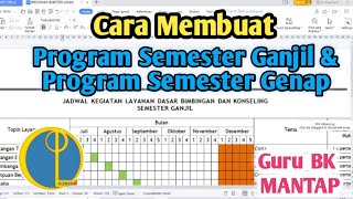 Cara Membuat Program Semesteran Guru BK - Terbaru