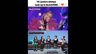 YG juniors always look up to BLACKPINK 🖤🩷 #editz #kpop #blackpink #babymonster