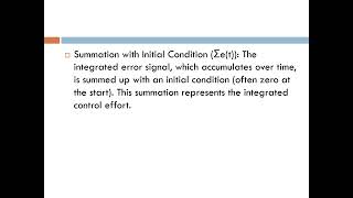 Integral controller