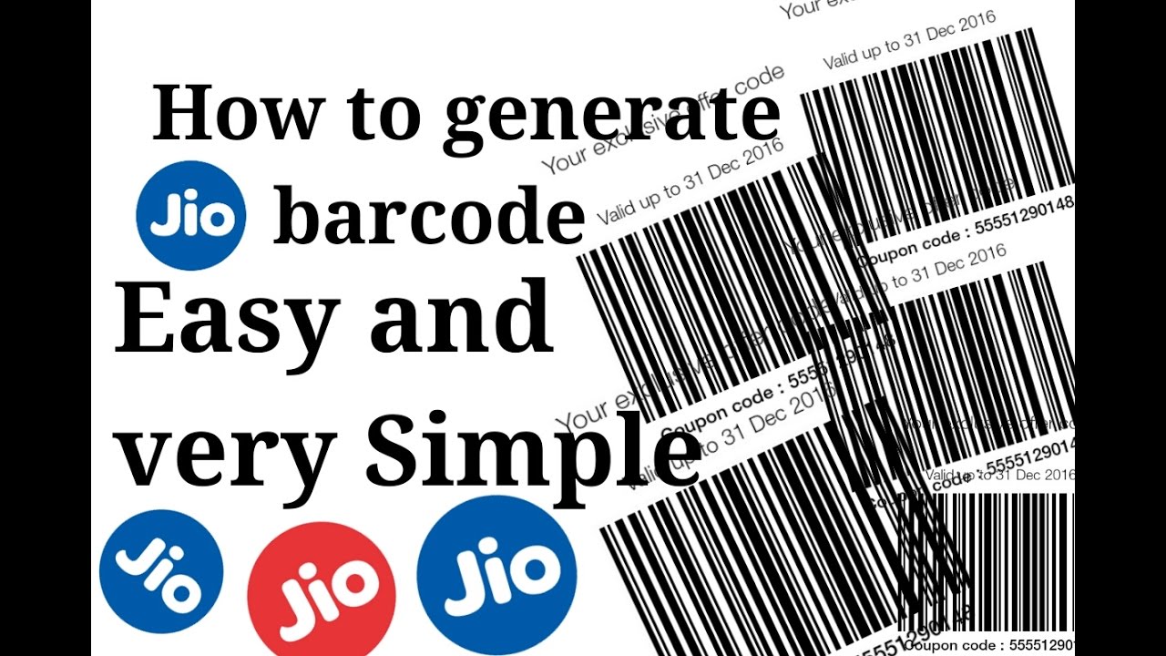 Generate Jio barcode