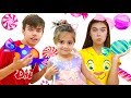 Настя и Артем - шутки со сладостями  Nastya and Artem -  jokes with sweets