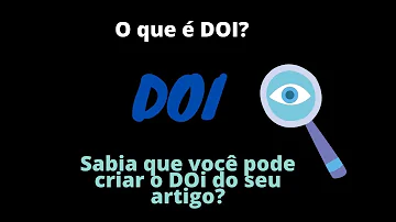 Foi emitida a DOI?