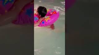 first day at pool #swimming #sports #fun #baby #viral #trending