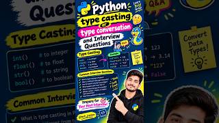 Python Type Casting Interview Questions #Python3 #InterviewQuestions #dataanalysis #IT #Codes