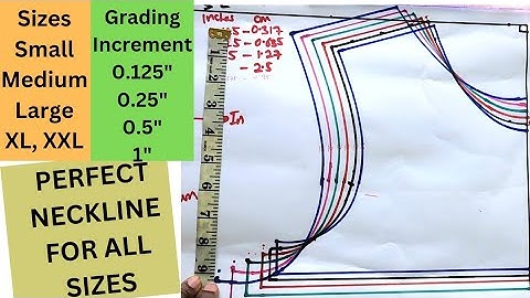 Draft A Perfect Neckline For All Sizes Using Standard Measurements| Pattern Grading | Sewing