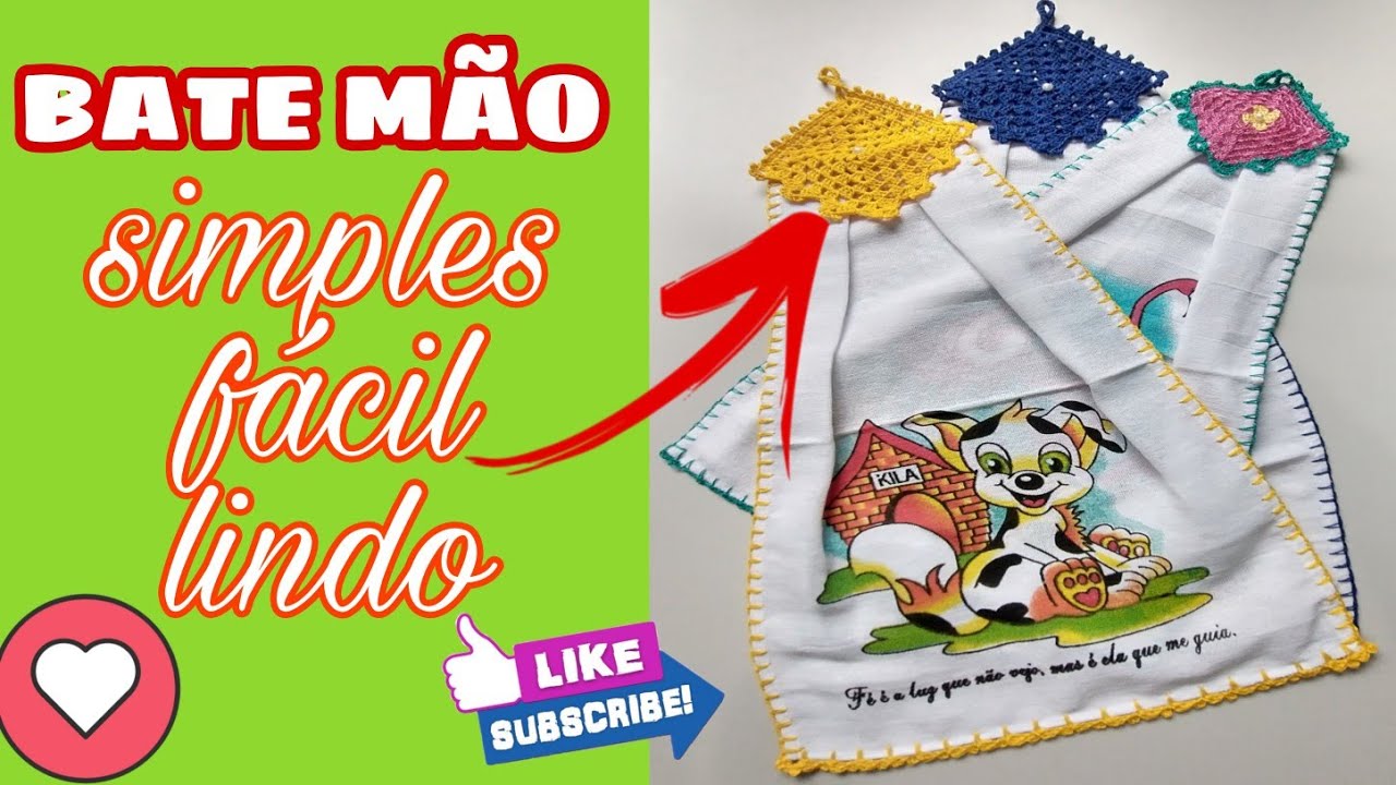 BASE PARA BATE MÃO/ COMO TRANSFORMO MEU PANO DE PRATO EM BATE MÃO@acs27567