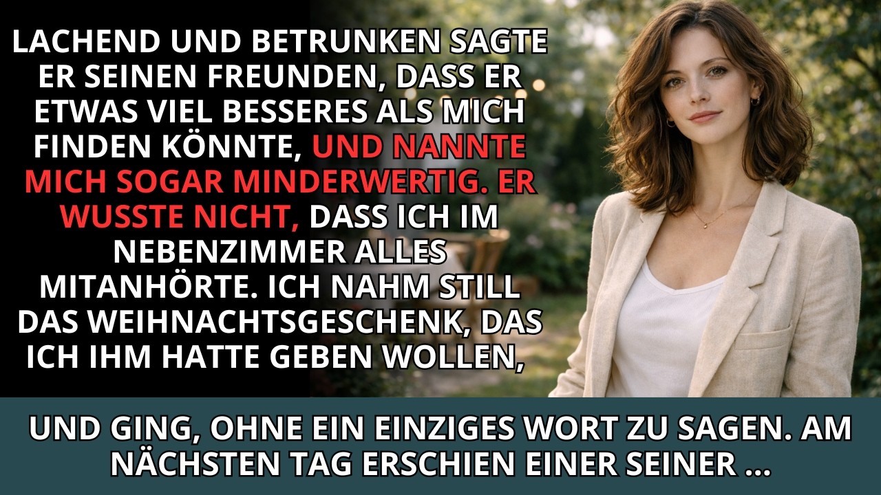 Als Holger an unserem Grillabend im Garten lachte und sagte, er hätte längst etwas Besseres als mich verdient, blieb mir kurz die Luft weg. Ich stand nur zwei Schritte hinter der Terrassentür,...