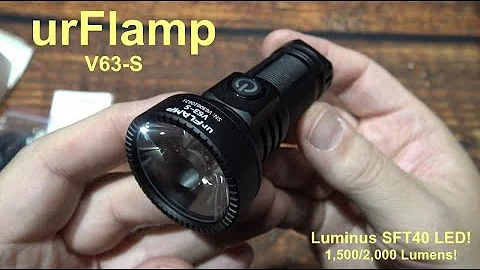 urFlamp V63S Flashlight Kit Review! (Luminus SFT40 LED, 1500/2000 Lumens, 18350 or 18650 Powered!)