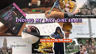 11th grader study vlog | as a “PCM student” | ENDING MY LAZY GIRL ERA!! | Aarya Shri Sinha 🥰📚🧘‍♀️