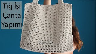 DIY- Zara Marka Sloganlı Tığ İşi Çanta Yapımı / Crochet Bag