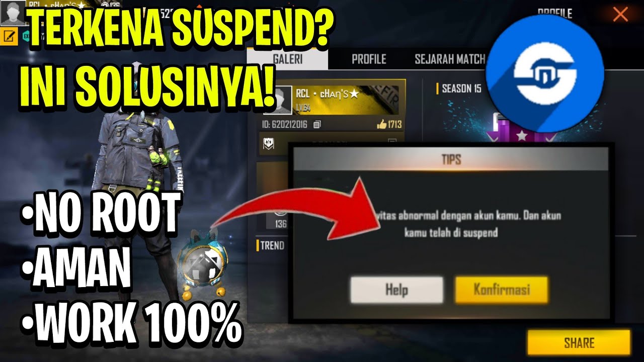 Cara Mengatasi Akun Ff Kena Suspend Gak Pake Ribet Free Fire Youtube
