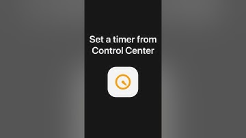 Set a timer from Control Center — Apple Support
