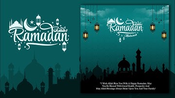 Ramadan Mubarak Social Media Post Design In Photoshop | Photoshop Tutorial | Learn with Shajrun