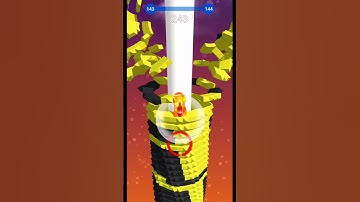 STACK BALL 🏀 3D GAMEPLAY 💪 LEVEL 143 😀😄😄😀😄😀😙😀#shortsfeed #shorts