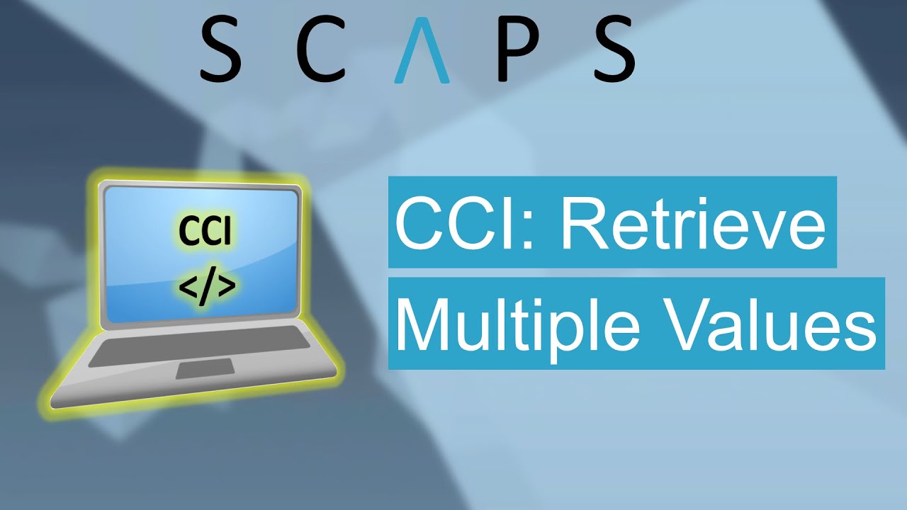 #25 CCI Retrieve Multiple Values - YouTube