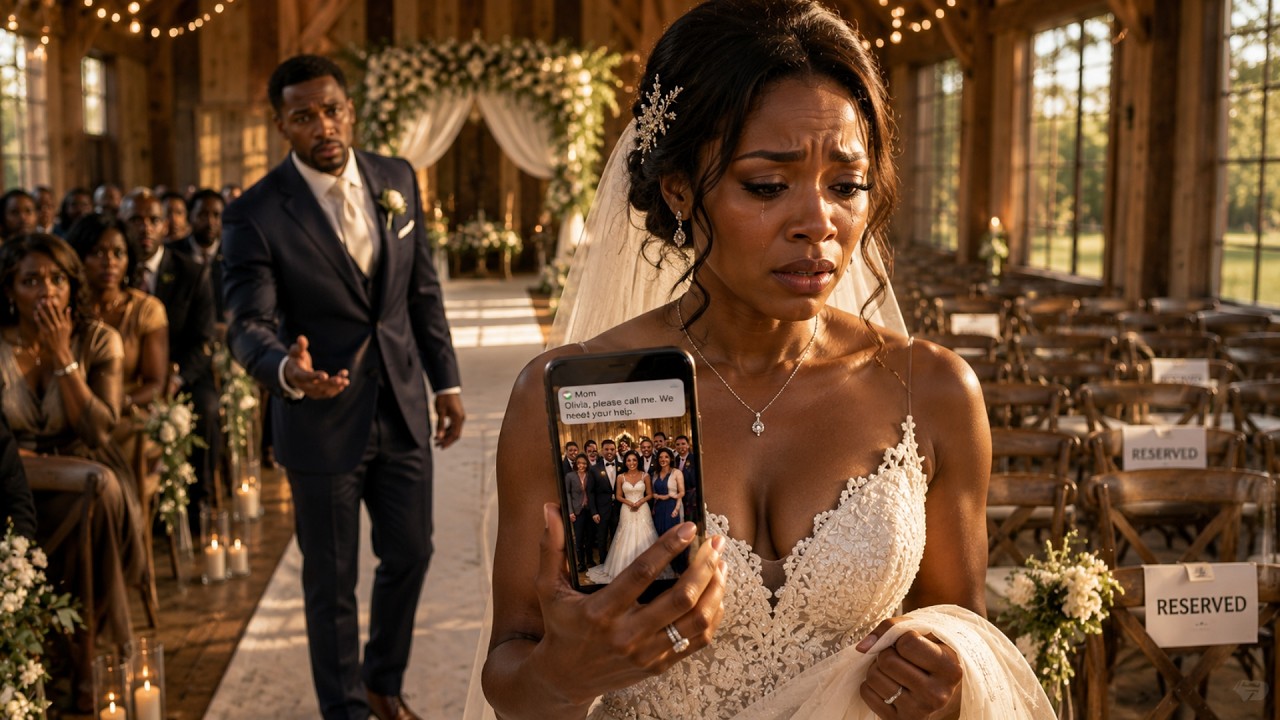 I stood at the entrance of my own wedding venue, staring at an empty row of seats that should have held my mother, my father, and the rest of my family. Then my phone lit up—my cousin Briana...