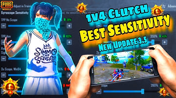 NEW UPDATE 3.5 BEST SENSITIVITY CODE + CONTROL SETTINGS PUBG MOBILE / BGMI BEST SENSITIVITY