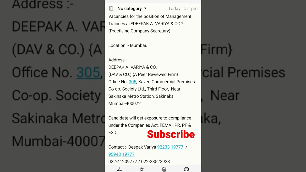 CS MANAGEMENT TRAINEE VACANCY 2022 