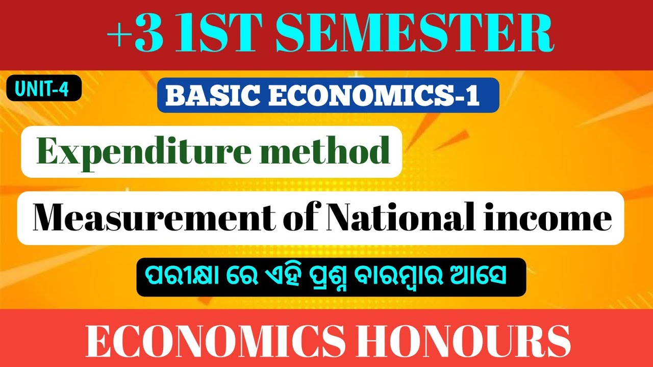 Expenditure method||Measurement of National ||+3 1st Semester||Economics Honours||Basic Economics-1 