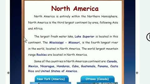 V Std, 3rd Lesson, Continents of the world