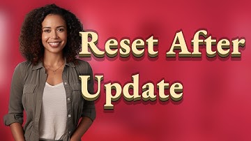 Do You Need to Reset Your Device After an Update to Prevent Corrupt Data?