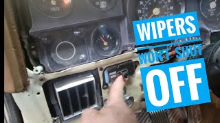 Squarebody wiper repair. They won't  shut off!!!