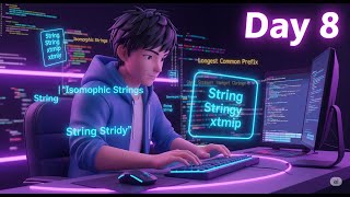 🔴 Live | Day 8 DSA Live | Isomorphic Strings + Longest Common Prefix | Leetcode 205 & 14