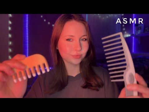 ASMR~1HR Clicky Dry Mouth Sounds With Face Combing For Sleep😴