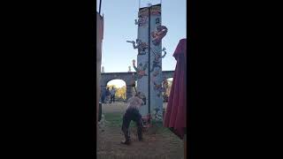 Gladiator life crushing the Tower of Power booth at the Texas Renfair