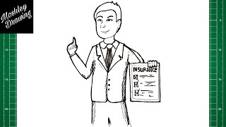 How to Draw an Insurance Agent