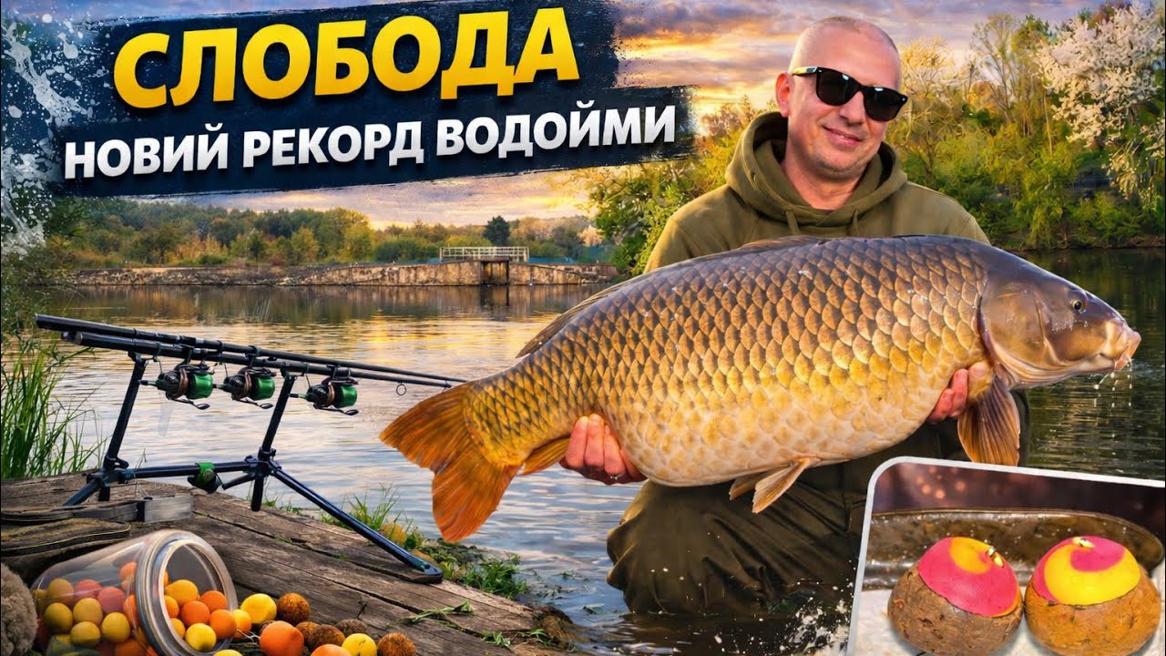 Квітневий карпфішинг у Слободі: весняний рекорд на водоймі! (4К) 