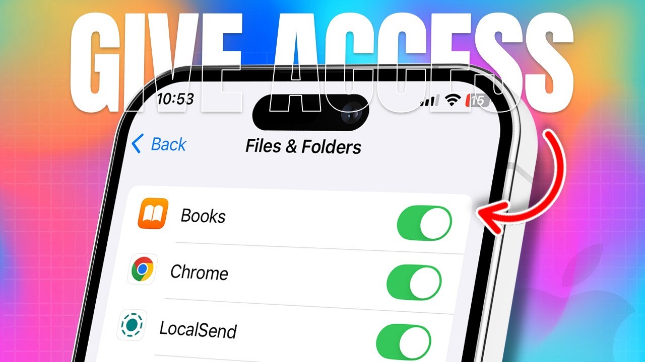 Permissions Files Ios How to Give Access to Other Apps in the Files App on iPhone - YouTube