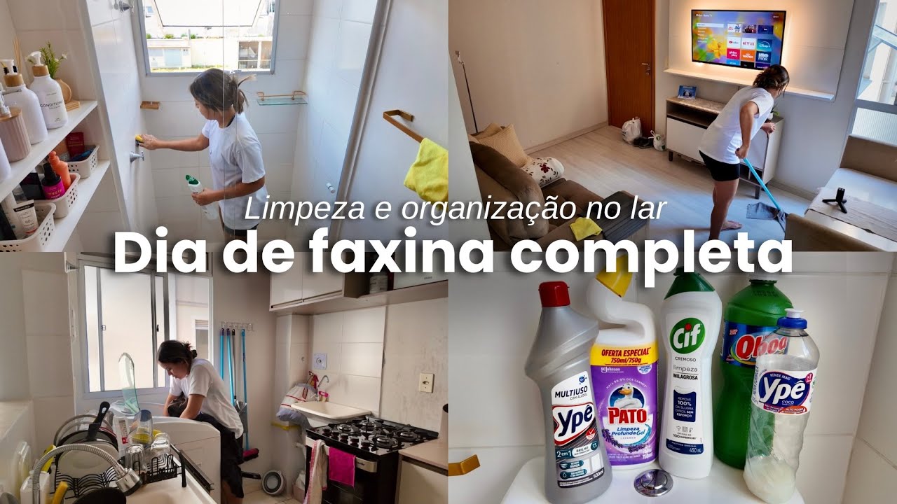 FAXINA E LIMPEZA COMPLETA: faxina pós fim de semana, estava uma bagunça, organização completa 
