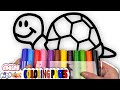 ( ANIMALS )🐢🎨 Dive into Creativity with Our Turtle Coloring Page! 🌈✨ / Akn Kids House