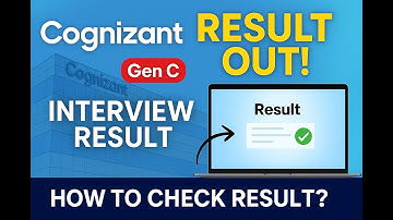Cognizant Interview Result Gen C  | how to check cognizant interview result | Telugu