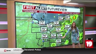Northeast Ohio weather: Scattered afternoon storms Sunday, isolated strong to severe possible