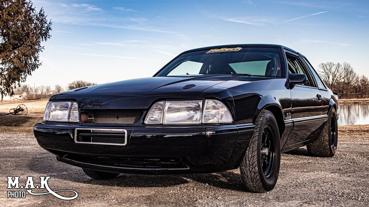 Black on Black LSA Supercharged Foxbody Mustang hits the Dyno. Tuning