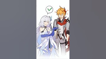 🤔 #fanart #genshinimpact #hoyovers #genshin #skirk #tartaglia #zhongli #xiao