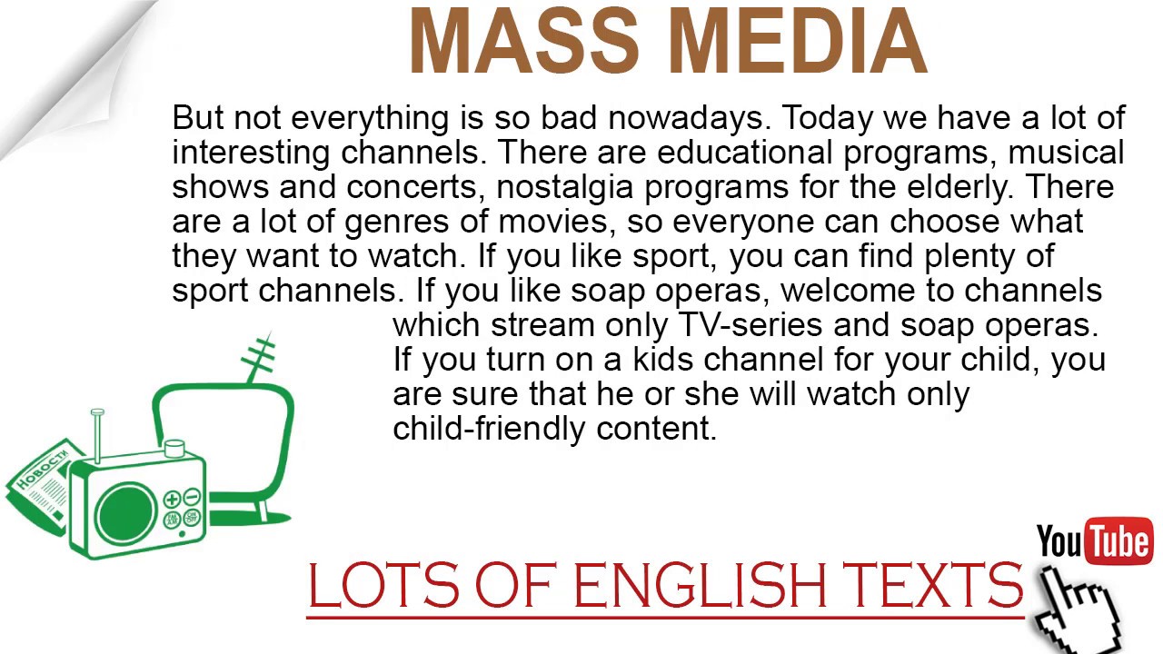 mass media essay writing in english