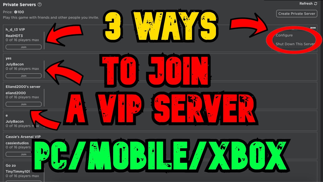 How To Join A Vip Server On Roblox Pc Mobile Xbox Cute766 - how to join a vip server in roblox xbox