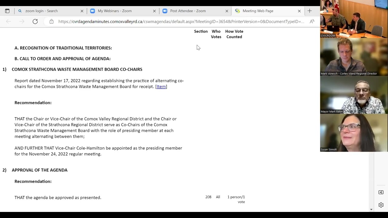 Comox Strathcona Waste Management Board - November 24, 2022