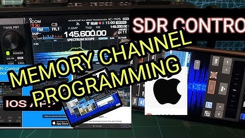 MEMORY CHANNELS, IPHONE APP-SDR CONTROL, ICOM.IC-705