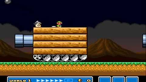 SMB3 for Super Mario All-Stars Custom Level #301 - Tank Double Trouble 2