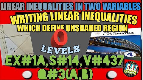 Equation and inequalities|Linear inequalities in two variables|NSMD4(7TH ED)| Ex#1A#Q#3(a,b)