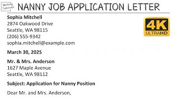 Hoe schrijf je een sollicitatiebrief voor een nanny-baan met voorbeeld en uitleg | Schrijftutorials