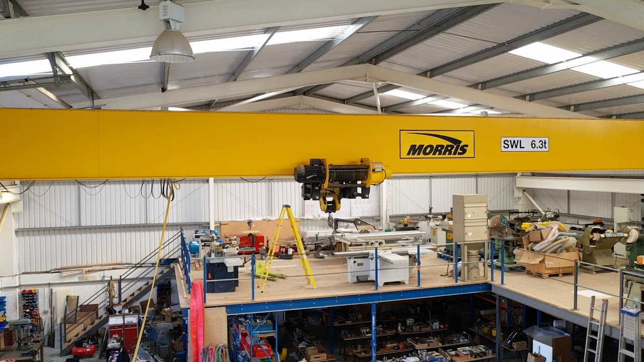 Used crane for sale, 6.3t Morris overhead travelling overhead crane